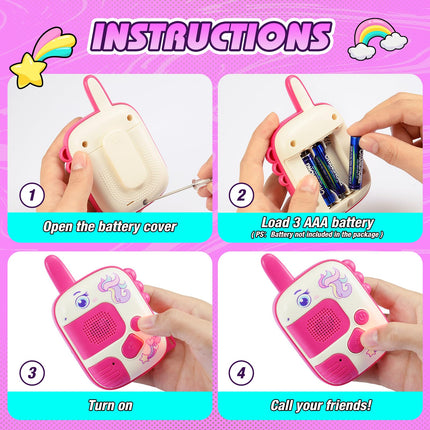 Wootoyz Unicorn Gift for Girls, Walkie Talkie Children's Gifts Girls 3 4 5 6 7 8 Years Toys from 3-8 Years Girls Unicorn Game Walkie Talkie Games 3-8 Years Girls Gift Ideas