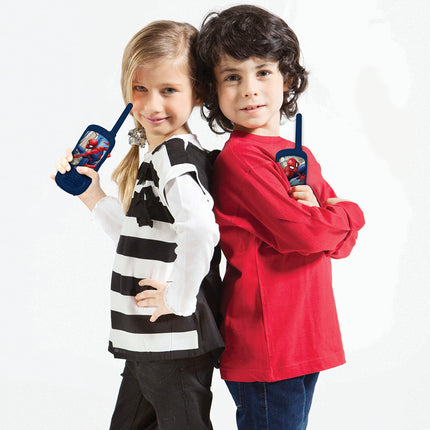 Lexibook Spiderman, Walkie Talkies, Communication Game for Children, Communication Game for Children, Belt Clip, Battery Operated, Red and Blue, TW11SP, Universal Size, Various Models