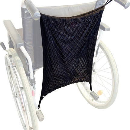 Sunnybaby 30169- Wheelchair Net Shopping Net for Wheelchairs & Rollators with Practical Privacy Screen Inner Lining Universal Attachment Color: BLACK | Quality: MADE in GERMANY, Extra Large, Black