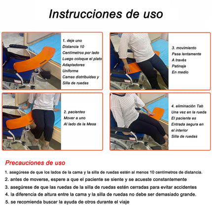 Transfer aids Transfer board wheelchair, sliding board for wheelchair users, anti-slip aid for disabled bed, patient transfer aid for care, aid for elderly people Load capacity 150 kg
