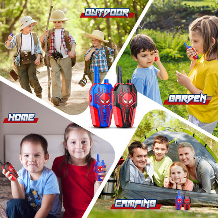 Toyokid Walkie Talkie Children, Toys from 3 4 5 6 7 8 9 10 Years Boy Walkie Talkie Rechargeable Gift Boy 3-10 Years Spider Toy from 3-10 Years Walkie Talkie Outdoor Games Radio