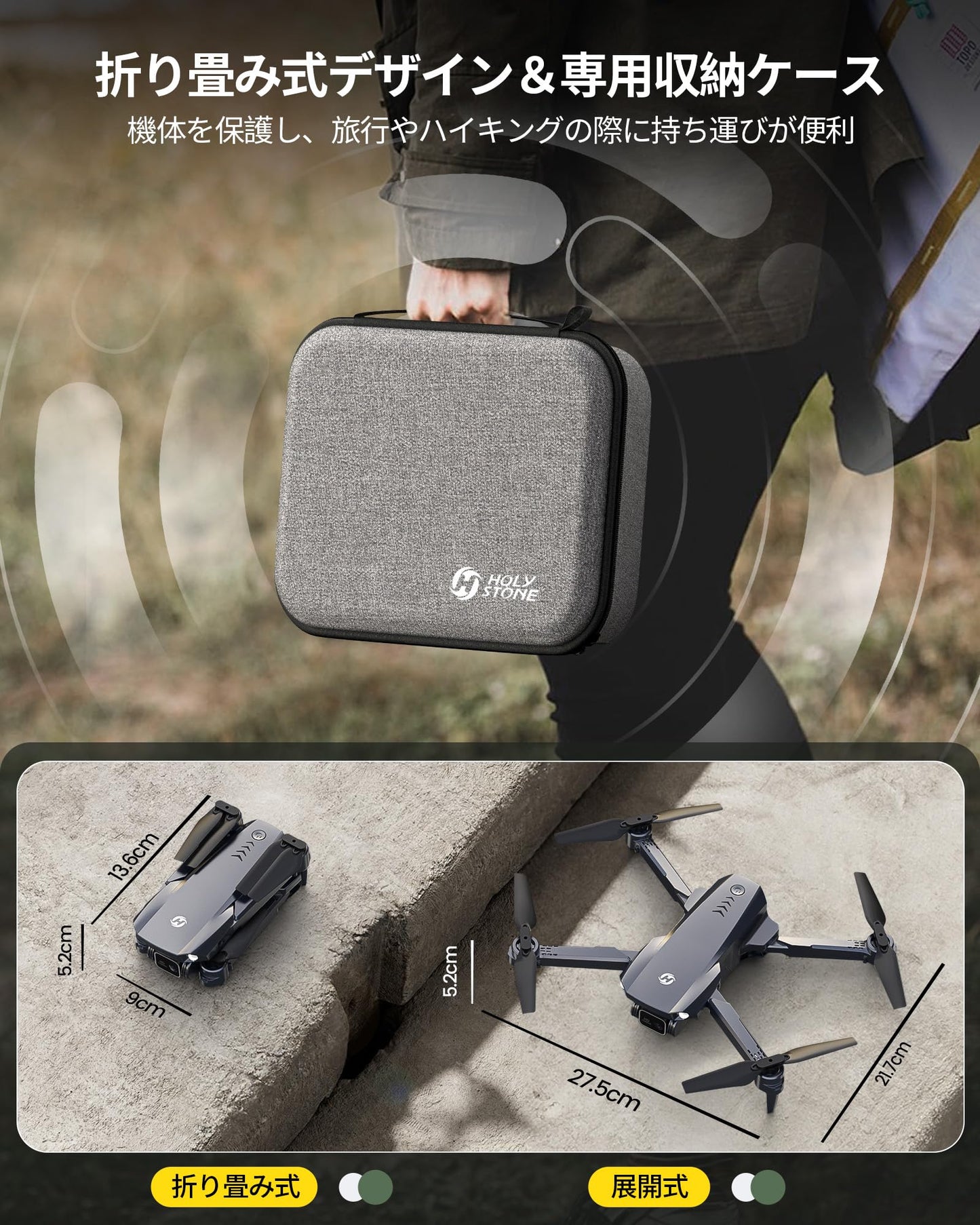Holy Stone HS290 Drohne mit Kamera 1080P für Anfänger, RC Drohnen mit FPV Übertragung, Lange Flugzeit, APP Steuerung, Optisch-Fluss Kameradrohnen komplettset Spielzeug Geschenke für Kinder,Blau,CO
