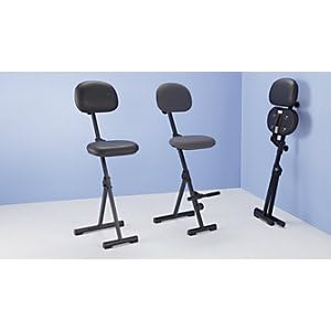 meychair | Standing aid | Height adjustment range from 540-900 mm | with footrest | Black imitation leather cover