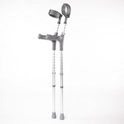 NRS Healthcare Crutches with Comfort Grip, Adjustable, Long, 1 Pair
