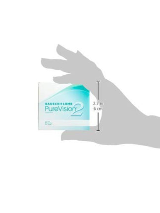 Bausch + Lomb PureVision 2 monthly lenses, very thin spherical contact lenses, soft, 6 pieces / BC 8.6 mm / DIA 14 / -2.50 diopters