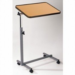 Nova bedside table with brown table top, mobile