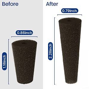 iDOO Replacement Grow Sponges (60 pieces), Replacement Biological Peat Sponges for ID-IG301, ID-IG302, ID-IG302S, ID-IG303, ID-IG305, ID-IG306 and ID-01 Indoor Hydroponic Garden