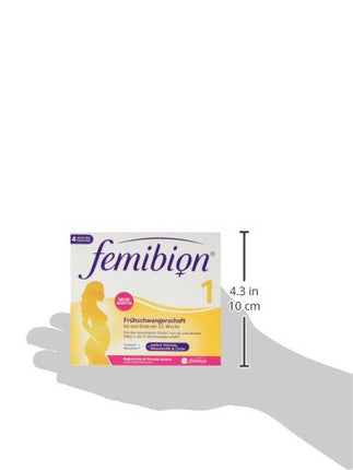 Femibion ​​1 Early Pregnancy, Daily Food Supplement for Weeks 1-12, with Choline, Folic Acid, Metafolin, 4-Week Pack, 28 Tablets