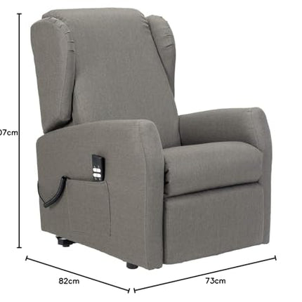 Sime CY-2 ADJUSTABLE electric recliner chair for seniors Zero Gravity, 2 motors, independently adjustable backrest and footrest, 2 wheels, anti-decupid memory, dirt-resistant recliner chair, dove grey