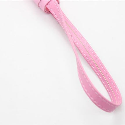 Vielretude 44cm PU Leather Whip Sex Spanking Riding Tassel Whip BDSM Role Play Couples Roleplay Flirt Sex Toys (Pink)
