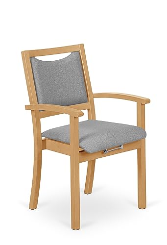 2liftu Classic Riser Chair | Riser Chair | Senior Chair (Natural Beech/Grey)