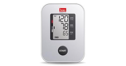 boso medicus X - Best upper arm blood pressure monitor (Stiftung Warentest 5/2016, 11/2018, and 9/2020) with one-button operation, large display, and arrhythmia detection – With standard cuff (22-32 cm)