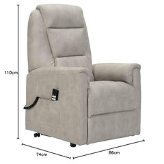 POLTRONE ITALIA Rebecca 2 Motors PERSONALIZED TV armchair with stand-up aid Medical device 2 wheels Micro-spring seat Faux leather Light grey