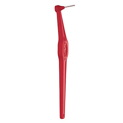 TEPE Angle Interdental Brushes Red (ISO Size 2: 0.5 mm) / Controlled cleaning of the interdental spaces, even in hard-to-reach areas / 1 x 6 Angle Interdental Brushes