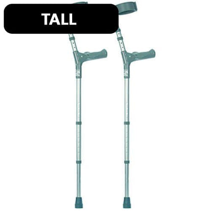 NRS Healthcare Crutches with Comfort Grip, Adjustable, Long, 1 Pair