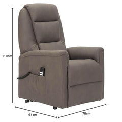 Sime ES-2 ADJUSTABLE electric recliner Zero Gravity, 2 motors, independently adjustable backrest and footrest, 2 wheels, non-deformable seat, elephant skin, electric recliner, dove grey