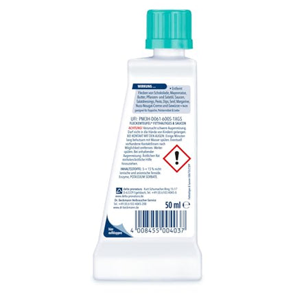 Dr. Beckmann Stain Devil for Fatty Foods &amp; Sauces | Butter, special stain remover for grease stains, chocolate stains, and much more | 50 ml