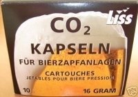 40 Liss beer capsules 16g CO2 for dispensing systems such as BierMaxx Zapfprofi