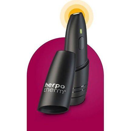 herpotherm neo for cold sores, works with concentrated heat, the original herpes pen, quick relief at the touch of a button, up to 200 applications possible with one set of batteries