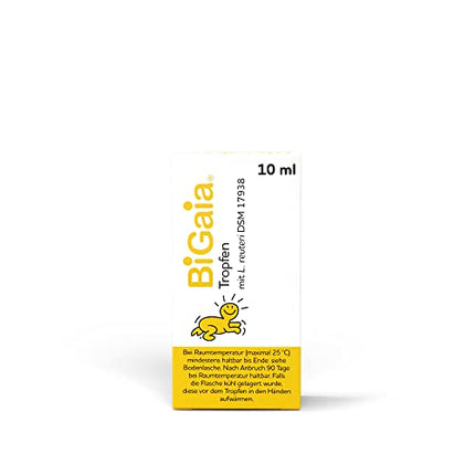 BiGaia® Drops 10ml, with the natural lactic acid bacterium L. reuteri to support the intestinal flora, safe for use by infants from birth