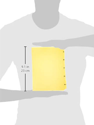 Durable A-Z index, A5 landscape, 1 piece, yellow, 365004