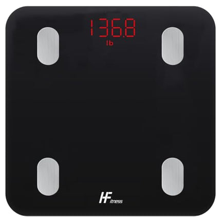 HomeFashion HFitness Body Fat Scale 19x Body Data Analyzed iOS and Android App Smart Digital Bathroom Scale Personal Body Scale Body Weight Meter BMI Bluetooth