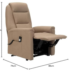POLTRONE ITALIA Rebecca 2 Motors PERSONALIZED TV armchair with stand-up aid Medical device 2 wheels Micro spring seat Faux leather Camel