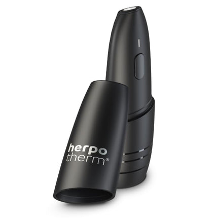 herpotherm neo for cold sores, works with concentrated heat, the original herpes pen, quick relief at the touch of a button, up to 200 applications possible with one set of batteries