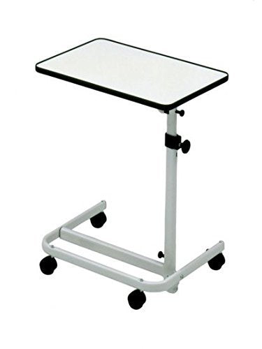 Home Care side table hospital bed, mobile with 2 parking brakes, continuously height adjustable, table tilt