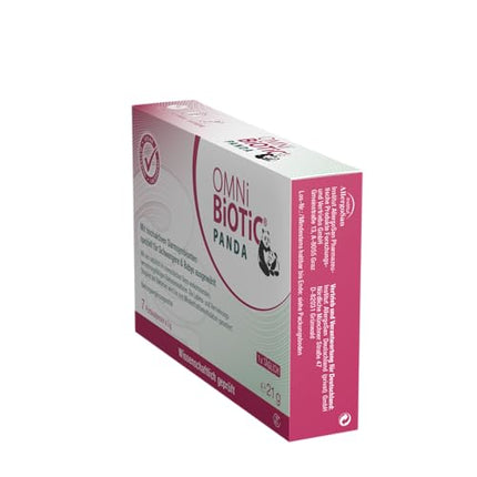 OMNi BiOTiC PANDA | 7 servings (21g) | 4 bacterial strains | 3 billion germs per daily dose | Powder | Vegan | Gluten-free | Lactose-free | For daily use | Suitable for mother and child