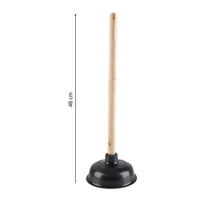 PARENCE.- Toilet suction cup for blockage cleaning - Effective and durable with natural wooden handle, ideal for cleaning clogged toilets and pipes