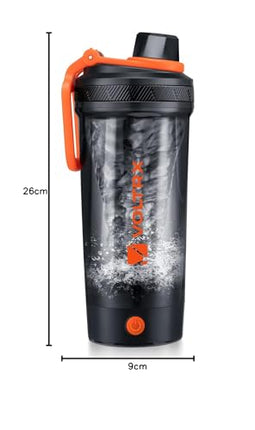 VOLTRX Shaker Bottle, Gallium USB C Rechargeable Electric Mixer, Shaker Cups for Protein Shakes and Meal Replacement Shakes, BPA Free, Made with Tritan, 24oz