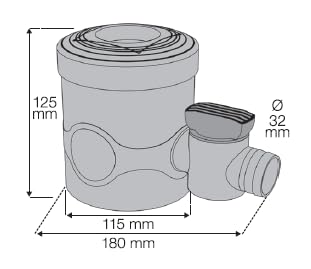 YourCasa Rain Collector [Downpipe] - Shut-off valve and filter for connecting downpipe 68-100mm DN100 and rain barrel downpipe rain collector rainwater collector water thief gutter drain (brown)
