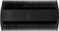 Exclusive dust comb, lice comb, and nit comb, coarse and fine - set of 2 made of plastic for all ages and both sexes in black