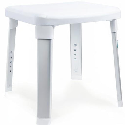 Weinberger Shower Stool | Height-adjustable | Anti-slip | Load capacity up to 150 kg | Modern bathroom aid for seniors | Model 43908 | White