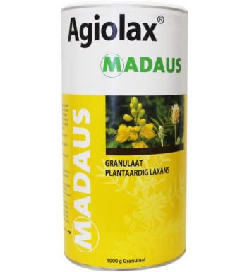 HDmirrorR Agiolax Madaus 1000g granules. Effective against constipation. Stimulating and regulating effect, promotes soft stools.