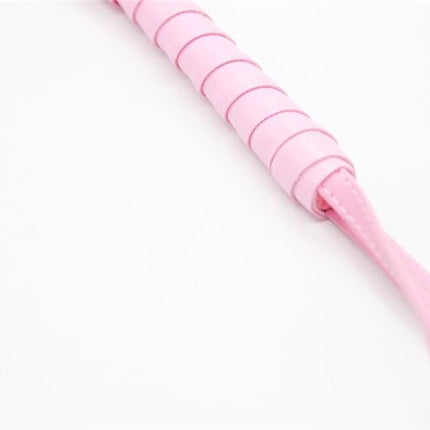 Vielretude 44cm PU Leather Whip Sex Spanking Riding Tassel Whip BDSM Role Play Couples Roleplay Flirt Sex Toys (Pink)