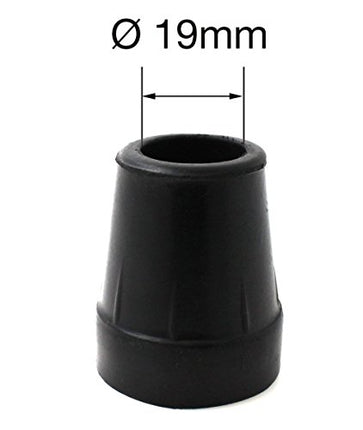 Lifeswonderful - 4 pieces rubber feet protective caps tips for walking sticks - 19 mm