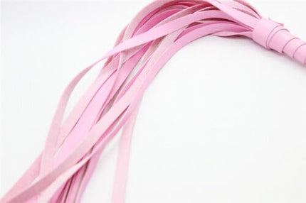 Vielretude 44cm PU Leather Whip Sex Spanking Riding Tassel Whip BDSM Role Play Couples Roleplay Flirt Sex Toys (Pink)