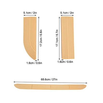 Pssopp Free Installation Rubber Door Threshold Wheelchair Door Threshold 4 Pieces Rise Threshold Ramps for Sweeper Electric Scooter Threshold Ramps Thresholds and Wheelchair Ramps (Beige)