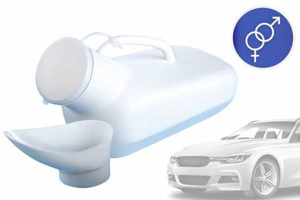 Maximex Urine Bottle Unisex, with tight closure and scale up to 800 ml, also suitable for women, dimensions (W x H x D): 32.5 x 15 x 10 cm