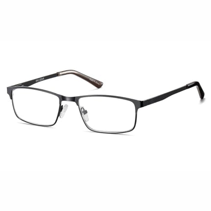 EYECEDAR 5 Pieces Reading Glasses Men Metal Full Frame Rectangular Style Spring Hinge Sunglasses Reading Glasses 1.50