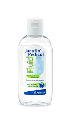 Jacutin Pedicul Fluid, effective treatment for head lice, the 10-minute solution against head lice, larvae, and nits, suitable for all ages, 100 ml