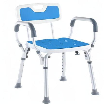 Safe Age® Shower chair with removable backrest and armrest - non-slip - height adjustable - shower chair for seniors
