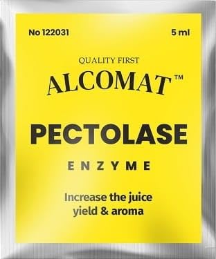 Alcomat Pectolase Enzymes for Fruit Juices and Wines 1 Pack 5ml - Ideal for red and white wines - Active from 8°C