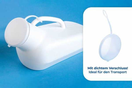 Maximex Urine Bottle Unisex, with tight closure and scale up to 800 ml, also suitable for women, dimensions (W x H x D): 32.5 x 15 x 10 cm