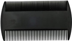 Exclusive dust comb, lice comb, and nit comb, coarse and fine - set of 2 made of plastic for all ages and both sexes in black