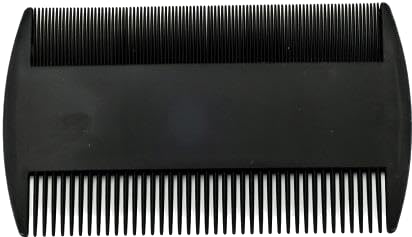 Exclusive dust comb, lice comb, and nit comb, coarse and fine - set of 2 made of plastic for all ages and both sexes in black