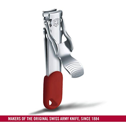 Victorinox Nail Clipper Small, Nail Cutter, Nail Nipper, Stainless Steel, for Toenails and Fingernails, Professional, Manicure, Pedicure, Red