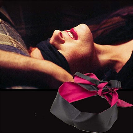 Erotic play satin black and white eye mask blindfold with feather tickler love feather, leather slapper hand spanking paddle BDSM fetish bondage set sex toy for couples SM